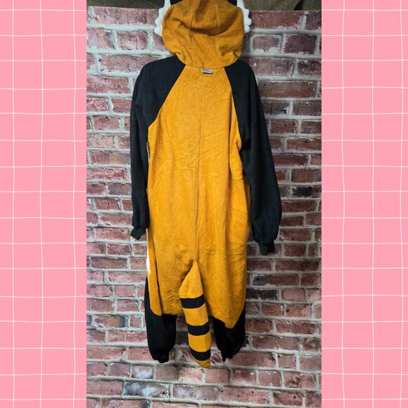 Unisex FUNZIEZ! Kiguromi Button Up Pajamas Racoon Small - Picture 2 of 8